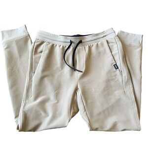 UNRL Performance Joggers Mens Medium Tan Pants Athletic Tapered Drawstring